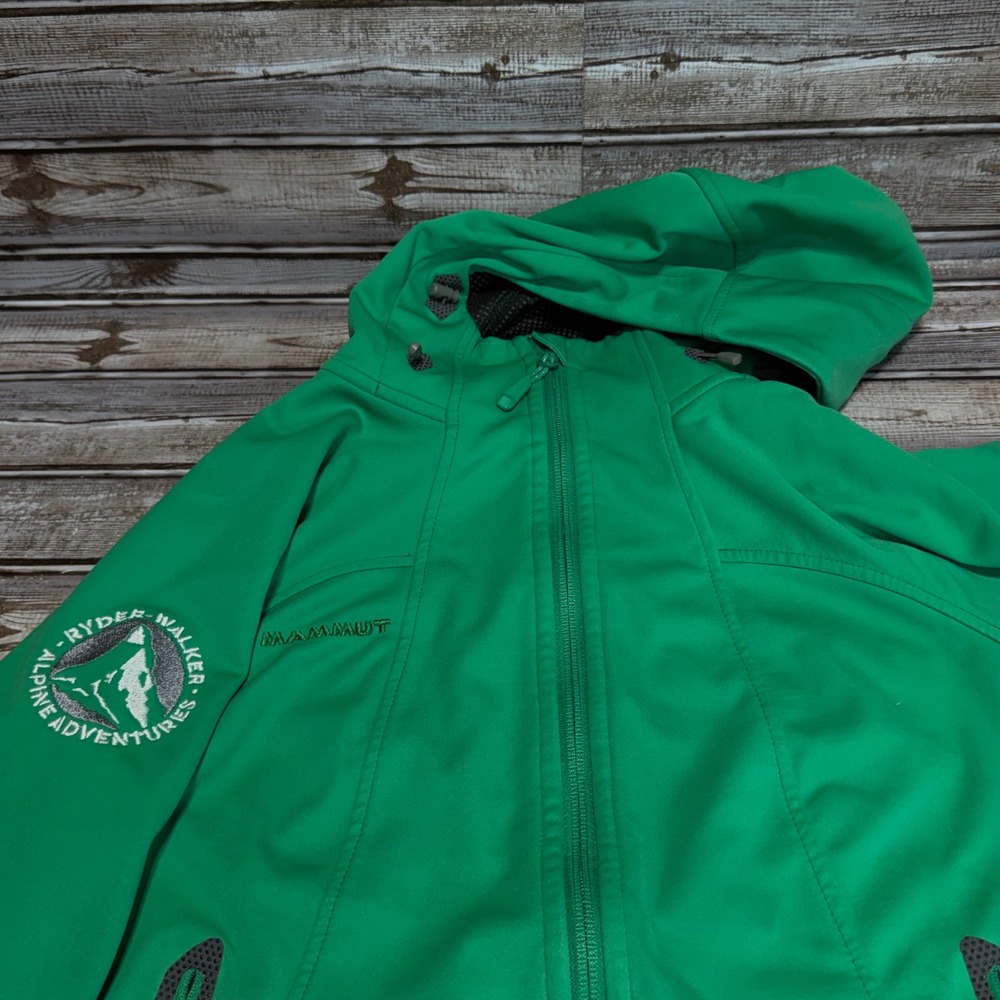 Mammut Softshell Jacket Womens Size Medium Green Gore Windstopper Ryder-Walker